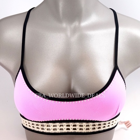 Victoria's Secret Light Purple The Surf Crochet Bralette Swim Top - Picture 1 of 2